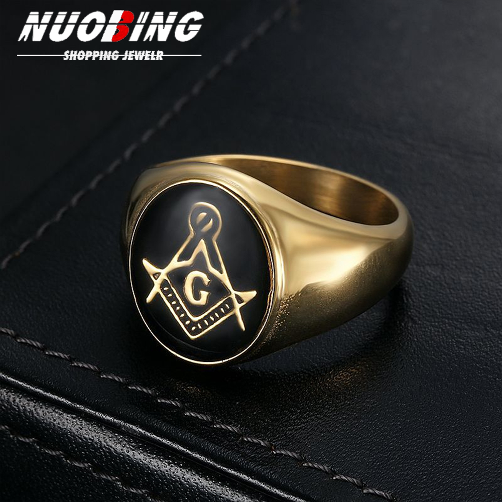 Vintage Fashion Club - Cincin Freemason Bulat Pria Vintage Baja