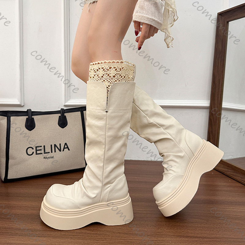 Vintage Fashion Style - Sepatu Bot Tinggi Wanita Model Gothic