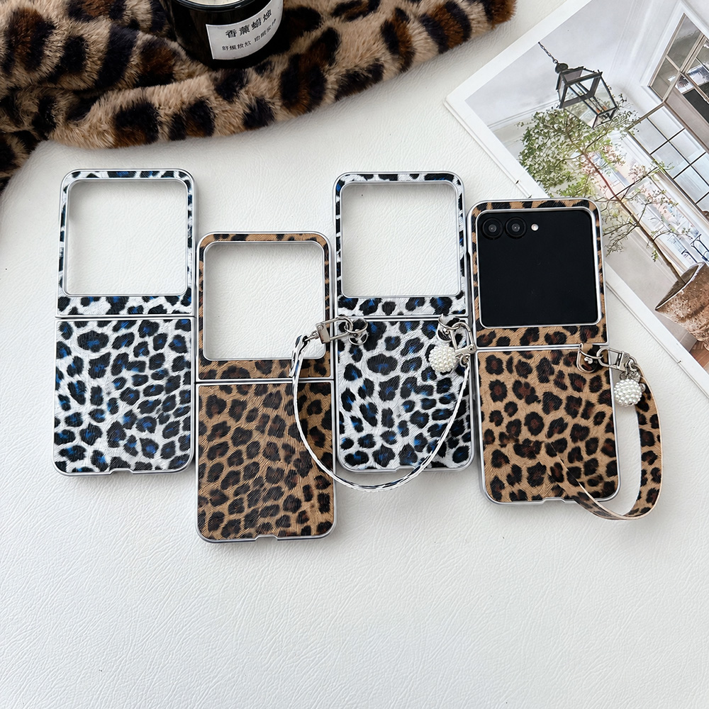 Vintage Fashion Dress - Casing Ponsel Lipat Motif Macan Tutul