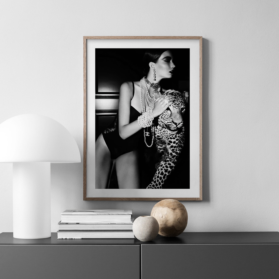 Vintage Fashion Photography - Fashion Wanita Seksi Macan Tutul Poster