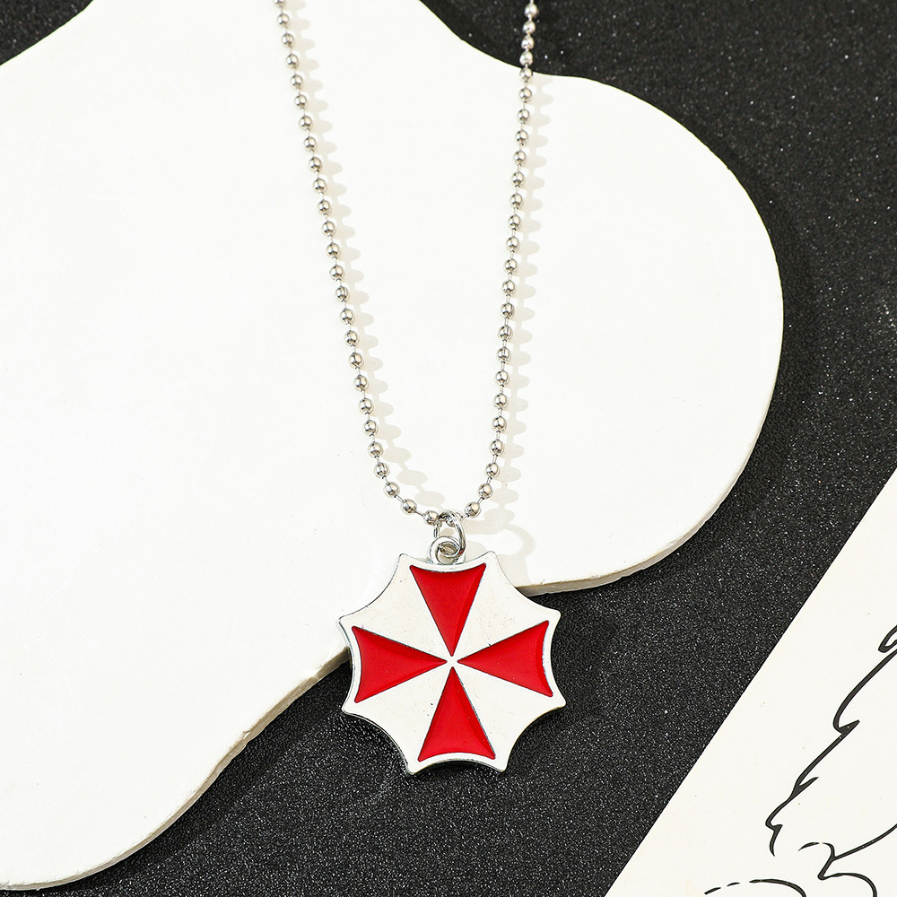 Vintage Fashion Online - Kalung Liontin Payung Merah Gaya Vintage,
