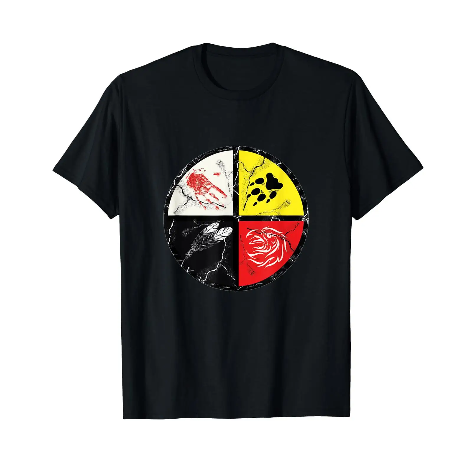 Vintage Fashion Wheel - Kaos Indian Medicine Wheel vintage Washed
