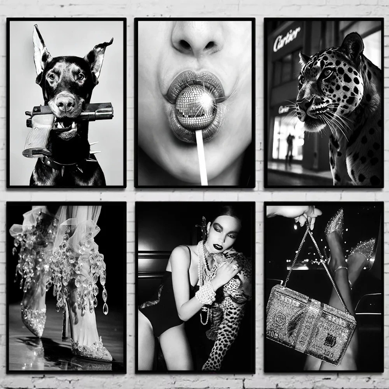 Vintage Fashion Photography - Poster Fotografi Vintage Mode Hitam Putih