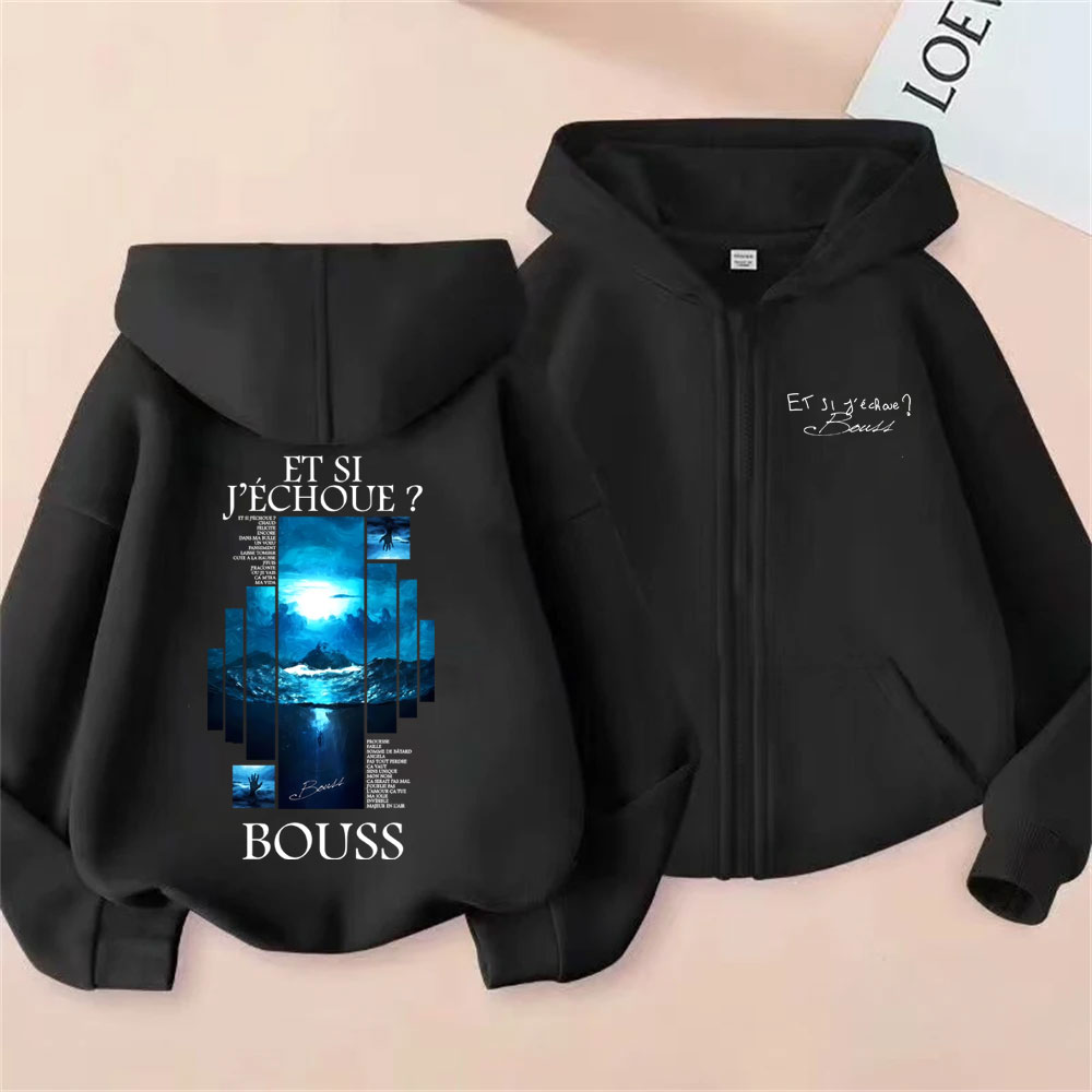Vintage Fashion Pop Up - Hoodie Zipper Album Rapper BoussEt Si