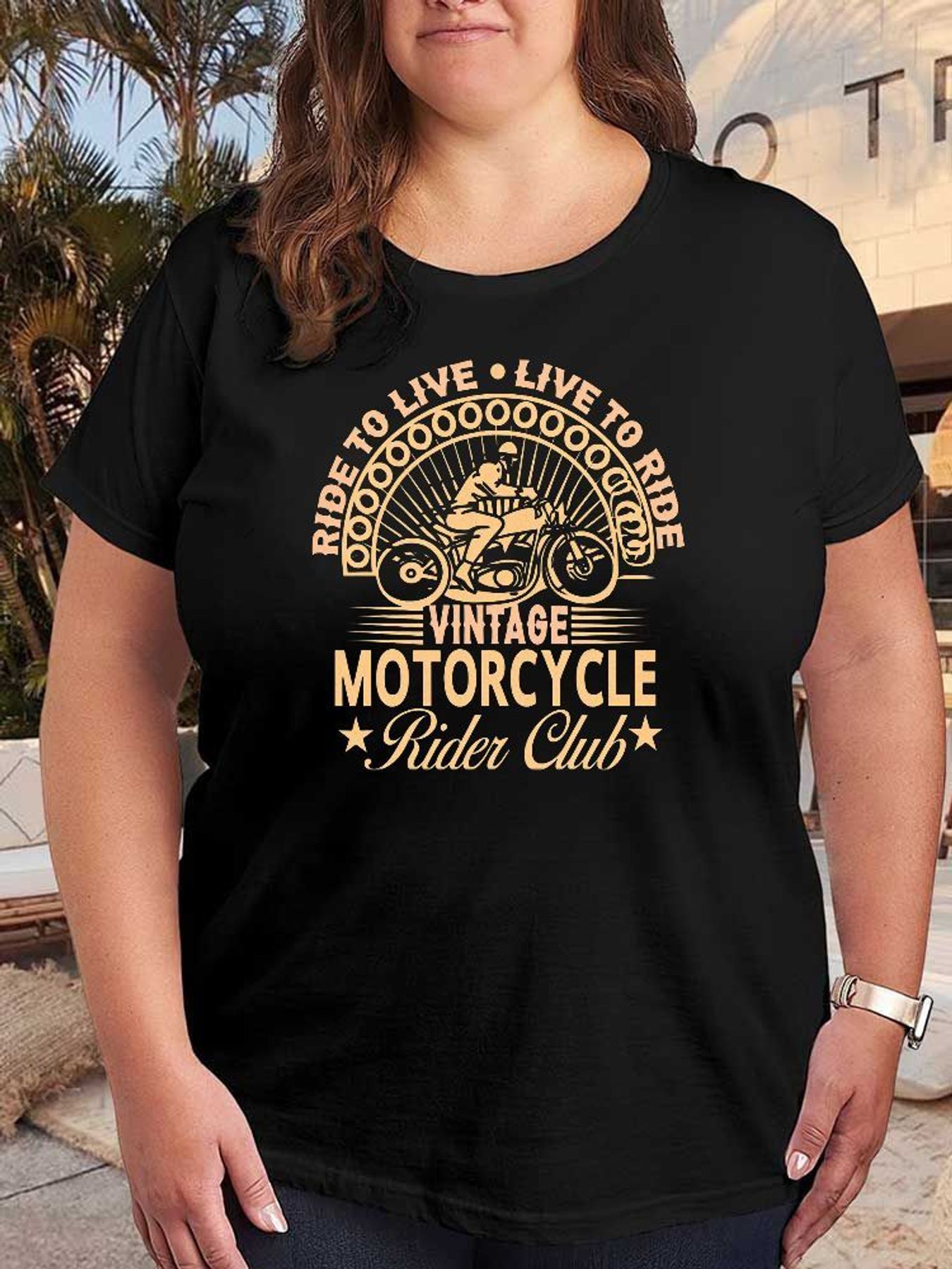Vintage Fashion Club - Kaos Grafis Klub Pengendara Motor Vintage