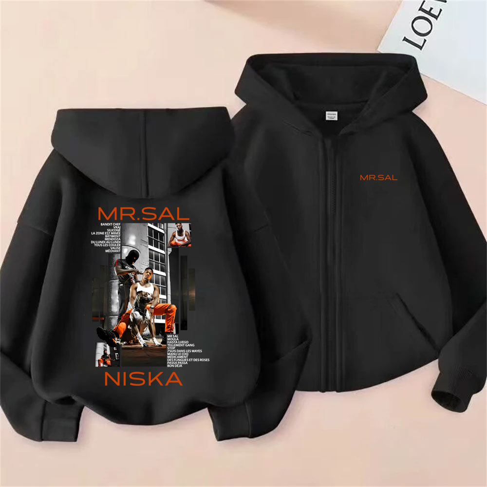 Vintage Fashion Pop Up - Hoodie Zipper Merch Album Rapper Niska