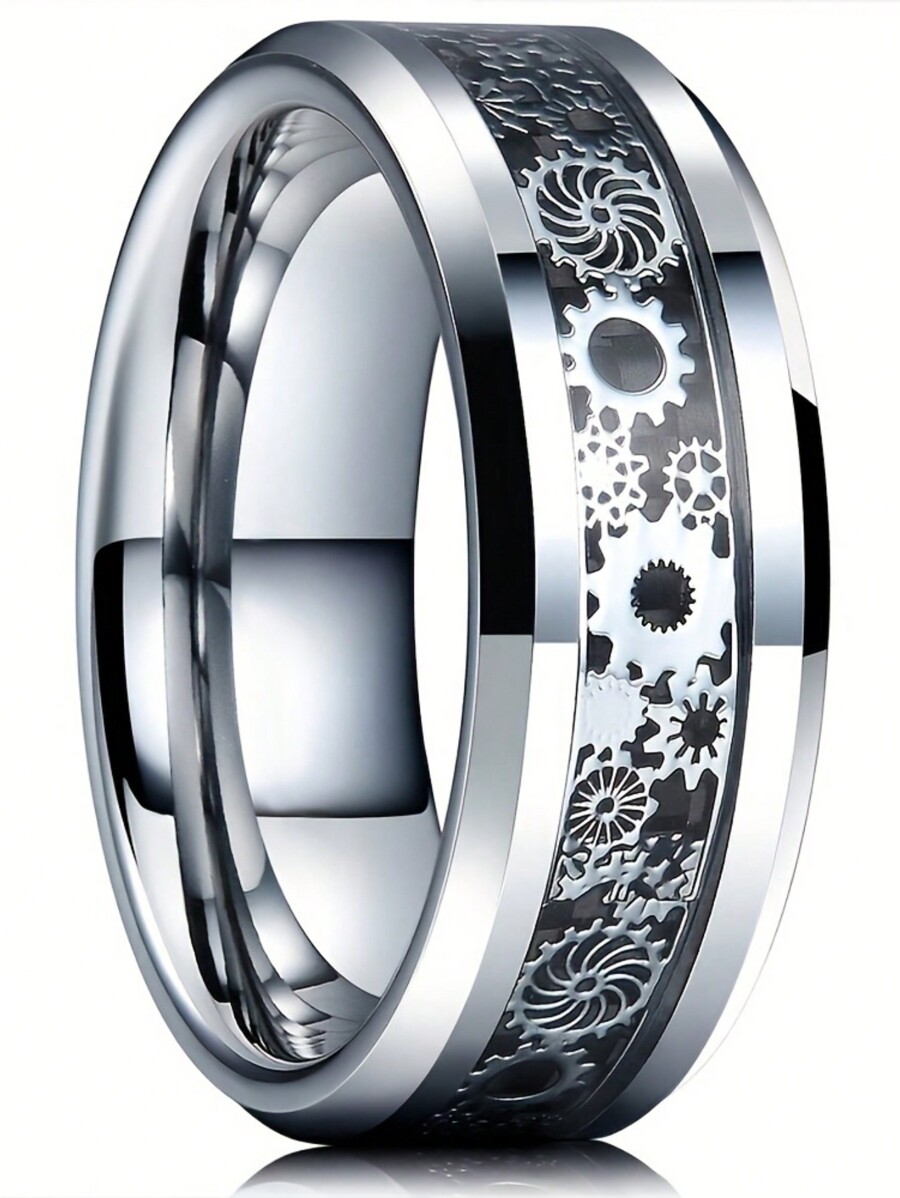 Vintage Fashion Wheel - 1 Buah Cincin Baja Tahan Karat