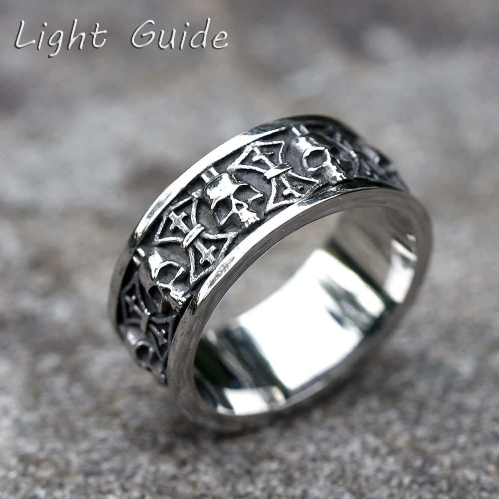 Vintage Fashion Guide - Cincin tengkorak 316L besi tahan karat