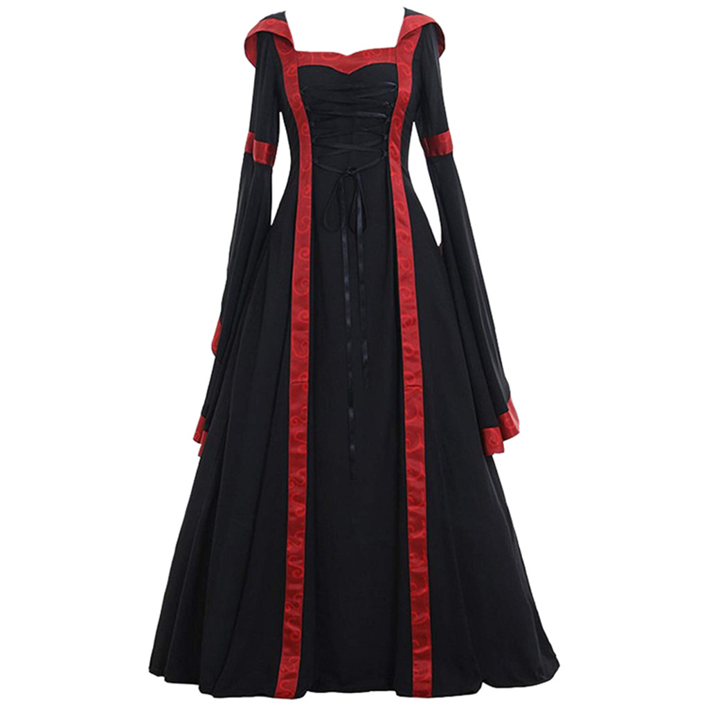 Vintage Fashion Dress - Gaun Halloween Wanita Gaun Ayun Besar