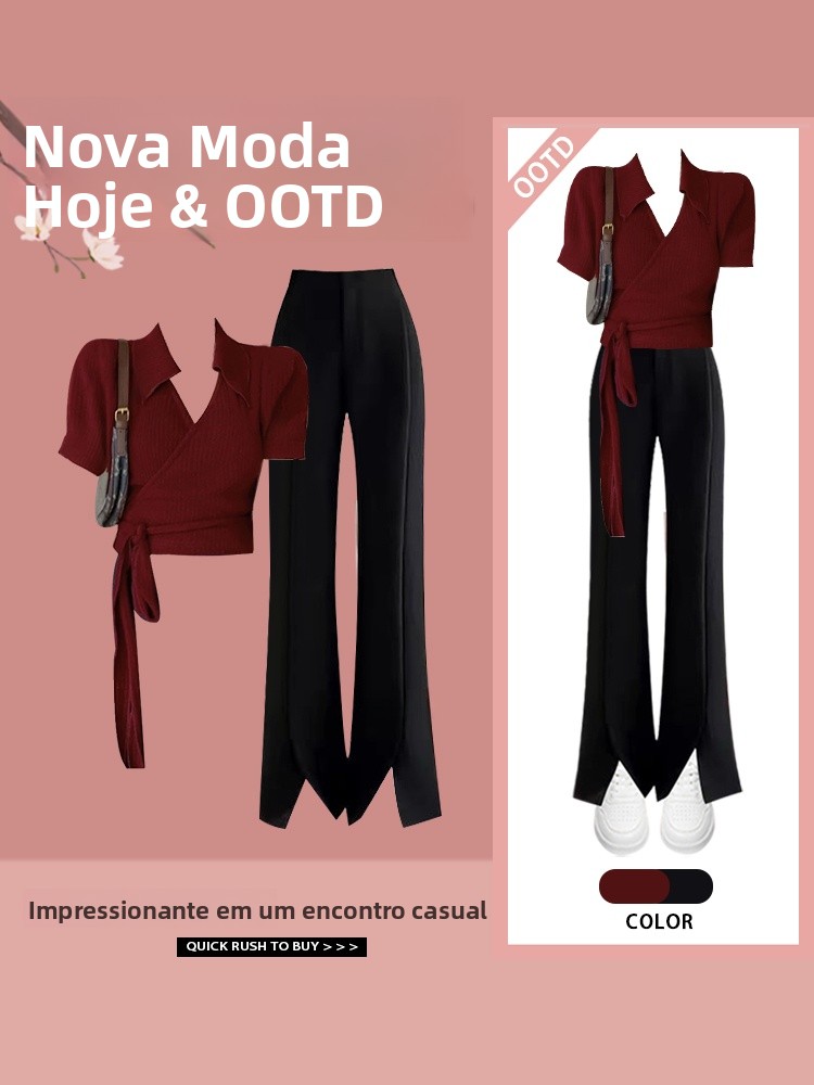Vintage Fashion Hong Kong - Set Dua Potong Gaya Vintage Hong
