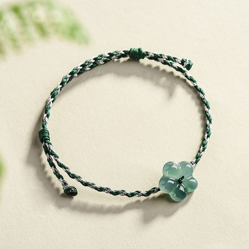 Vintage Fashion Women - Gelang Bunga Giok Burma Aksesori Fashion