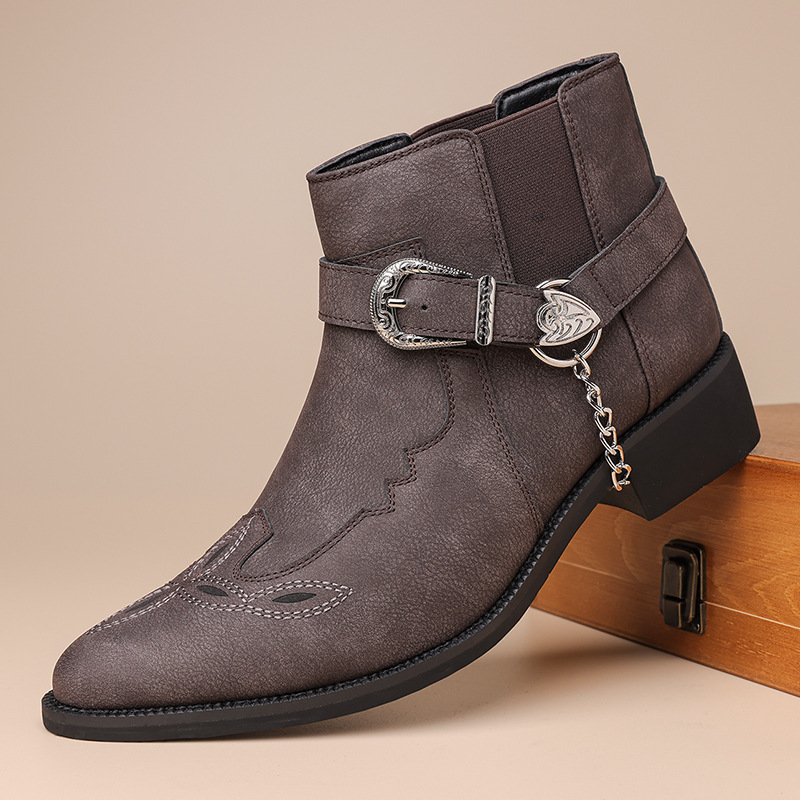 Vintage Fashion Style - Sepatu Bot Koboi Vintage Pria Retro