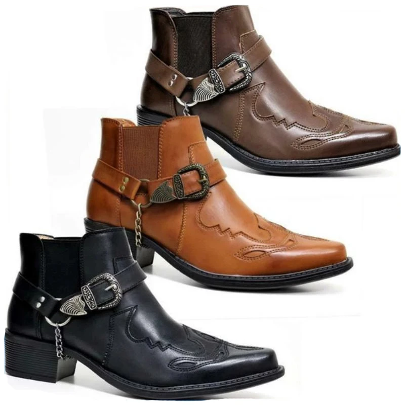 Vintage Fashion Online - Sepatu Boots Kulit Vintage Pria 2026,