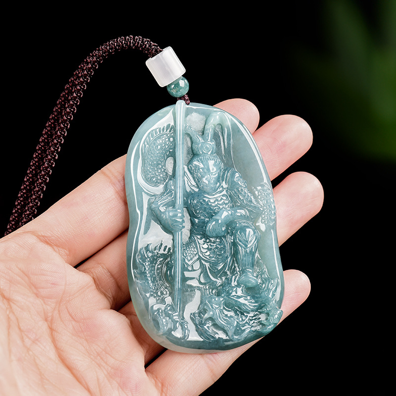 Vintage Fashion Women - Kalung Liontin Raja Monyet Giok Burma