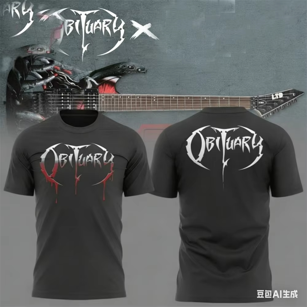 Kaos 3D Print Band Rock Vintag - Vintage Fashion Obituaries ulasan dan harga