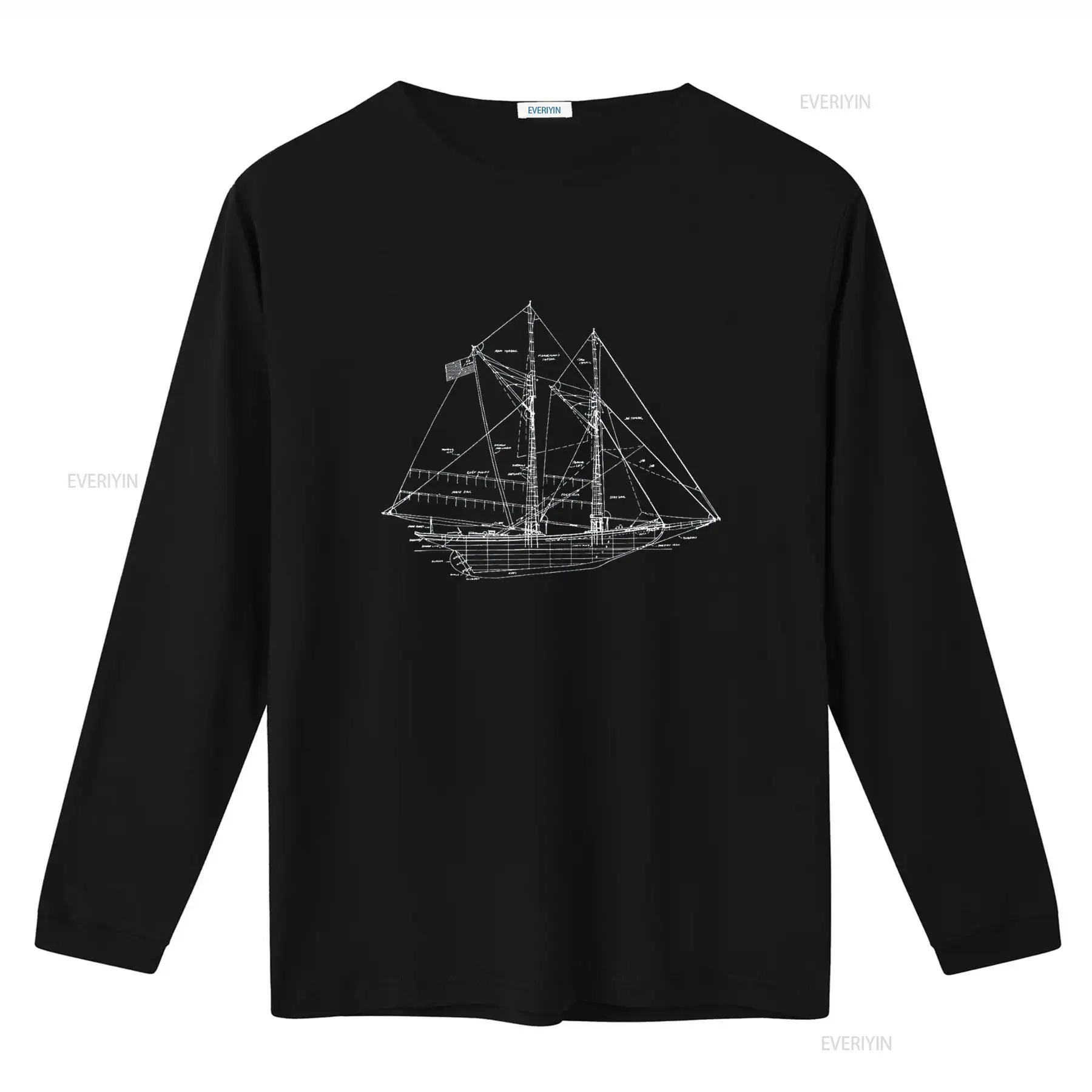 Kaos Sailing Vintage Blueprint - Vintage Yacht Fashion ulasan dan harga