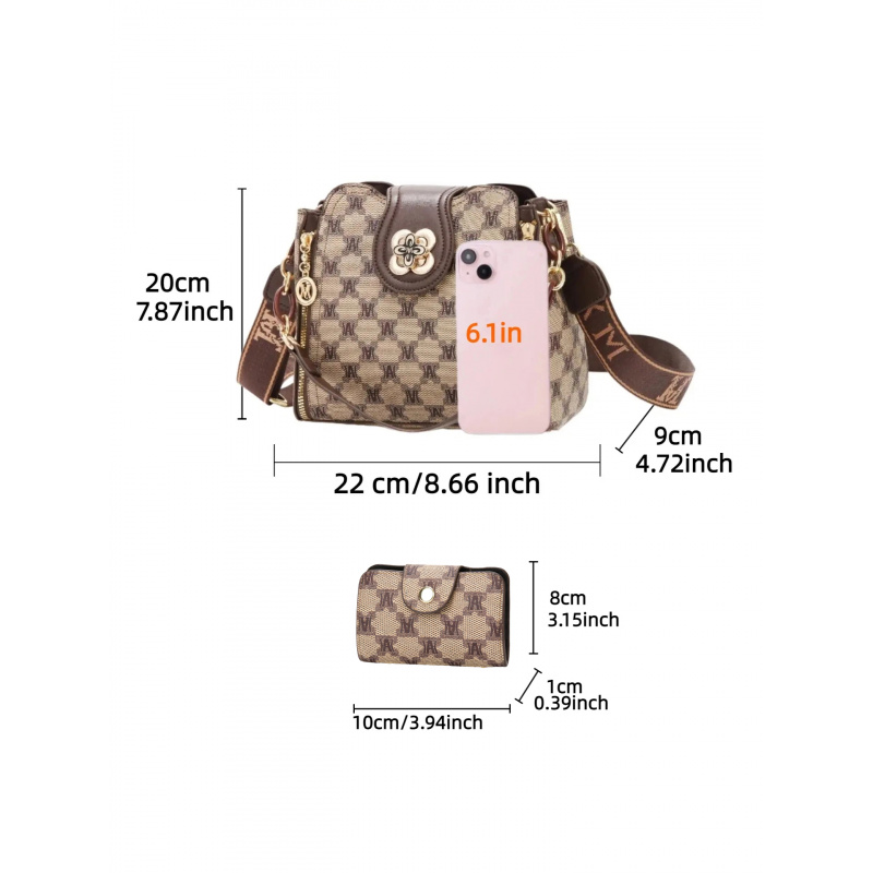 Tas selempang bermotif huruf v - Vintage Fashion Women ulasan dan harga
