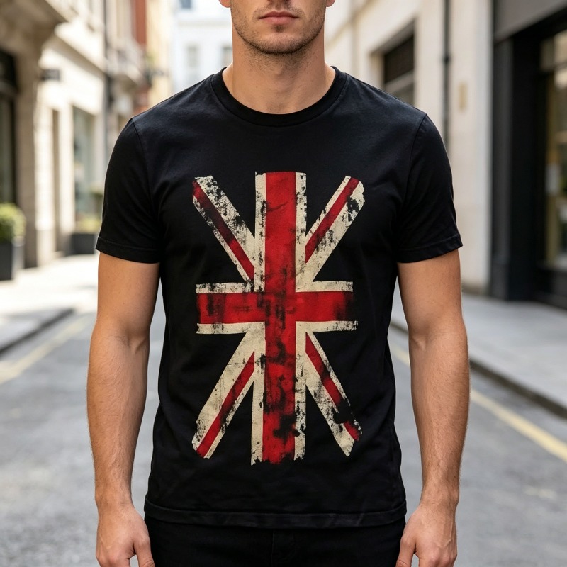 Kaos Grafis Union Jack Vintage - Vintage Fashion Uk ulasan dan harga