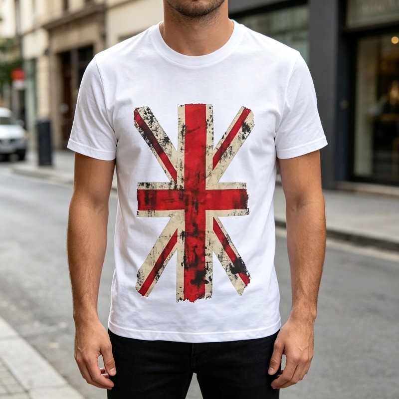 Kaos Grafis Union Jack Vintage - Vintage Fashion Uk ulasan dan harga