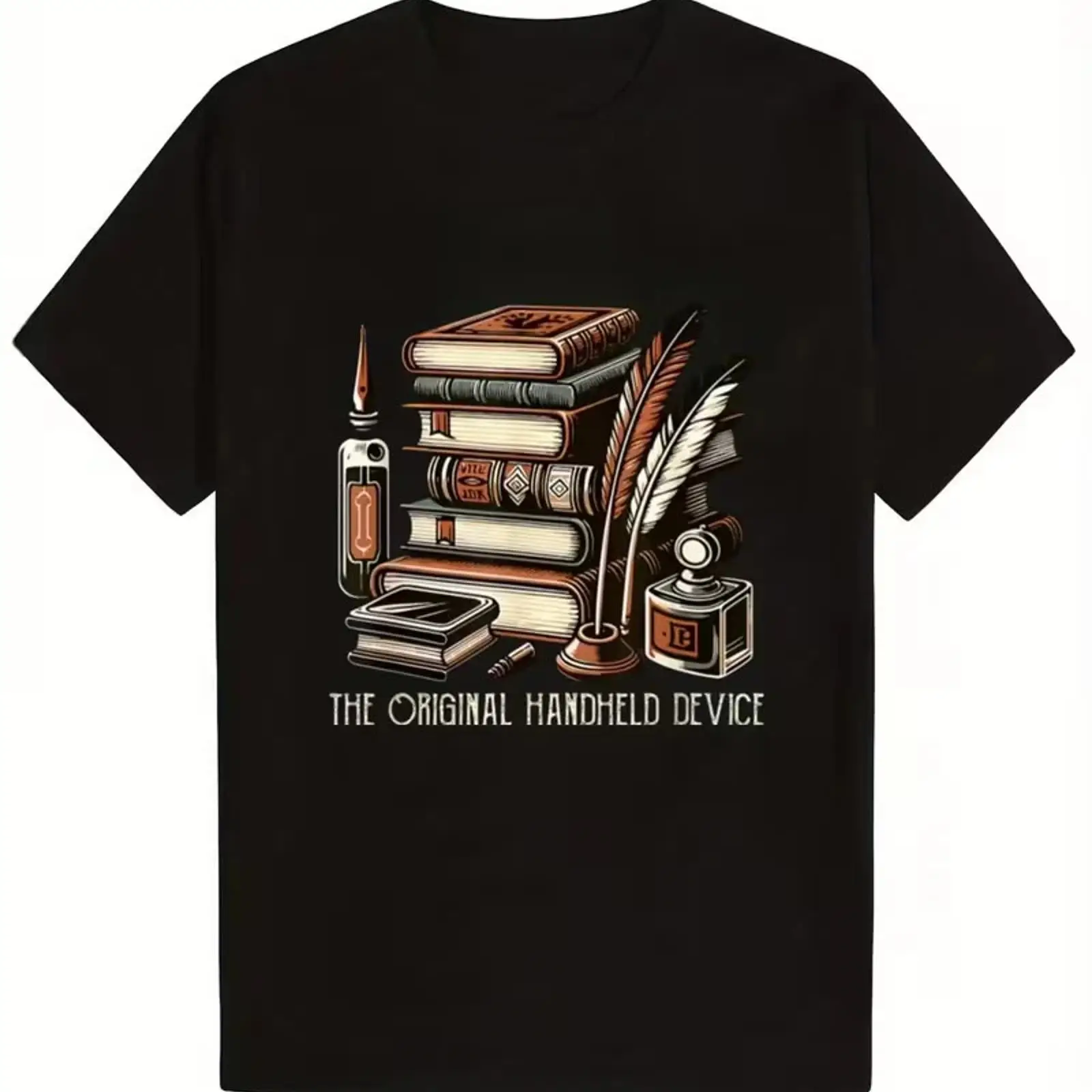 Kaos Pria Ringan Pecinta Buku  - Vintage Fashion Library ulasan dan harga