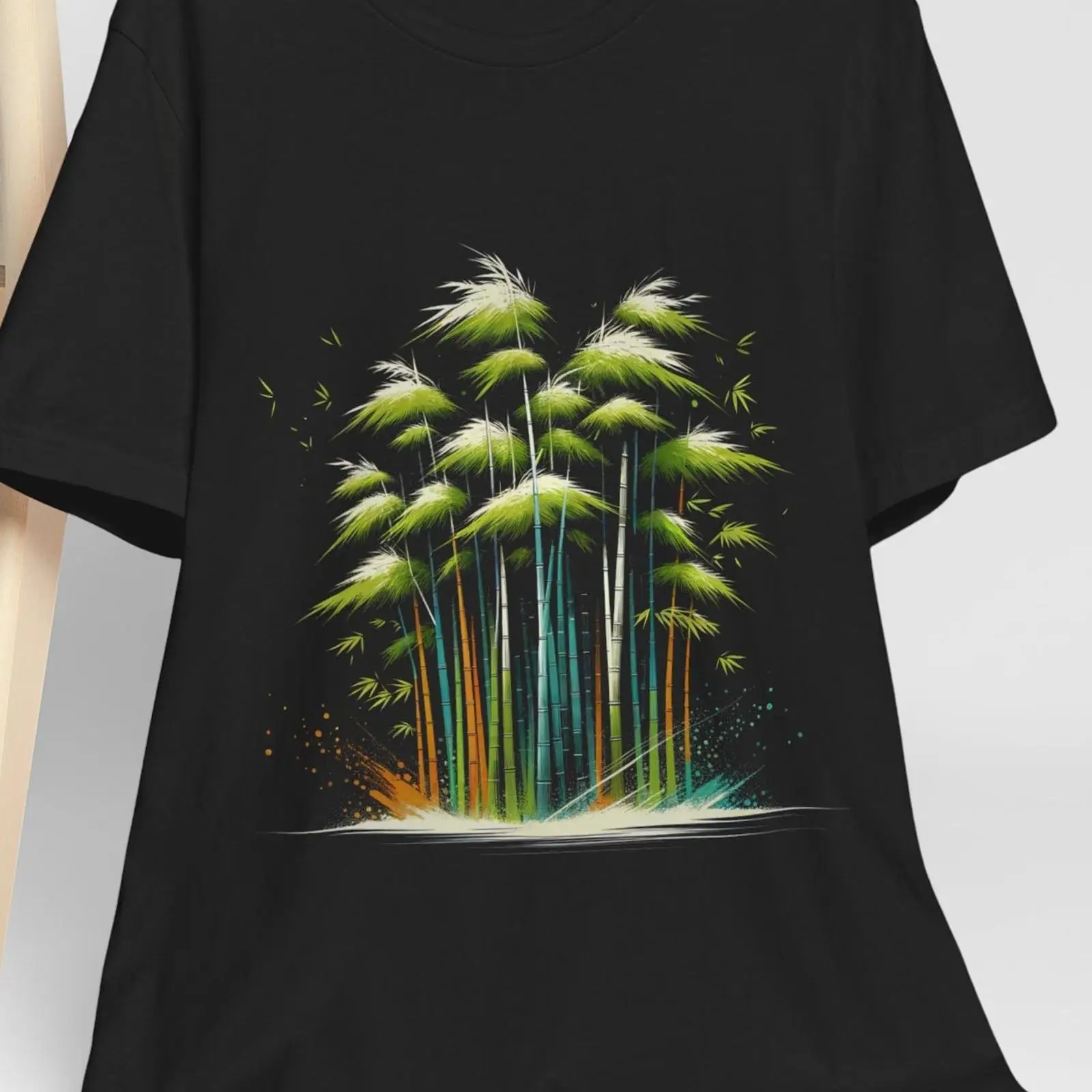 Kaos Hutan Bambu Seni Tinta Su - Vintage Fashion Kyoto ulasan dan harga