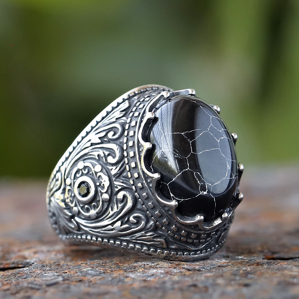 Cincin zirkon Hitam Turki buat - Vintage Fashion Guide ulasan dan harga