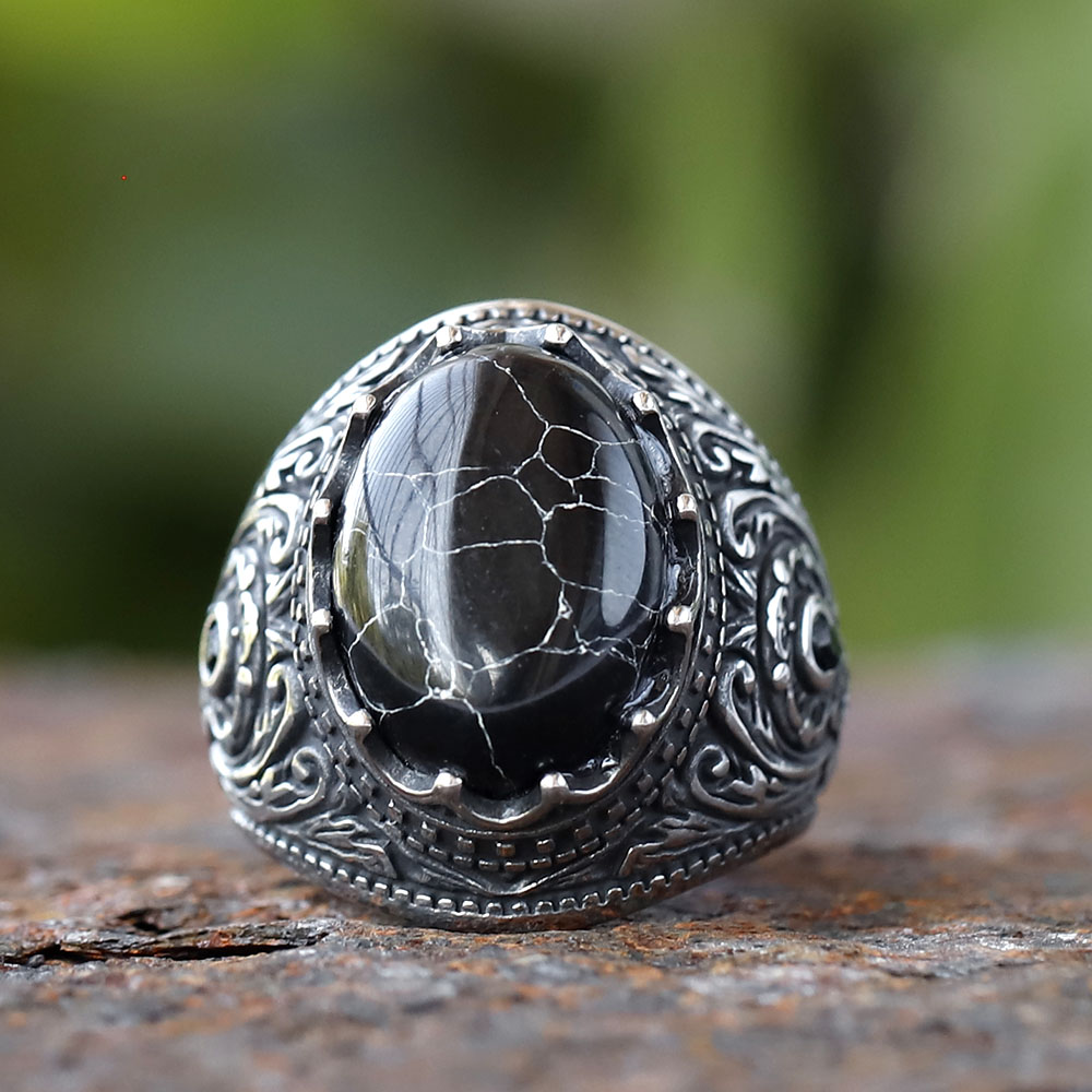 Cincin zirkon Hitam Turki buat - Vintage Fashion Guide ulasan dan harga