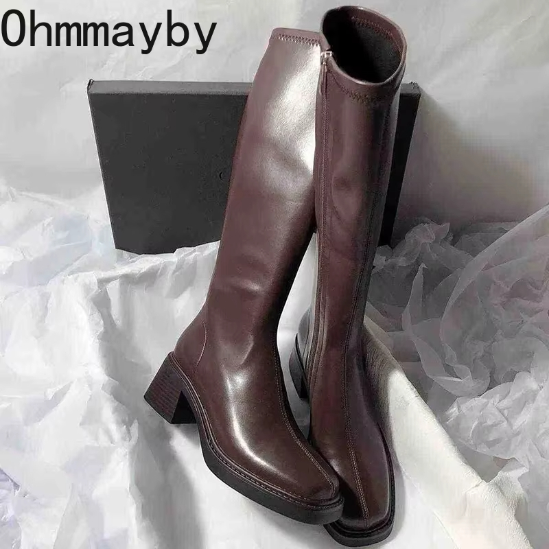 Sepatu bot hak tebal wanita, s - Vintage Fashion Style ulasan dan harga