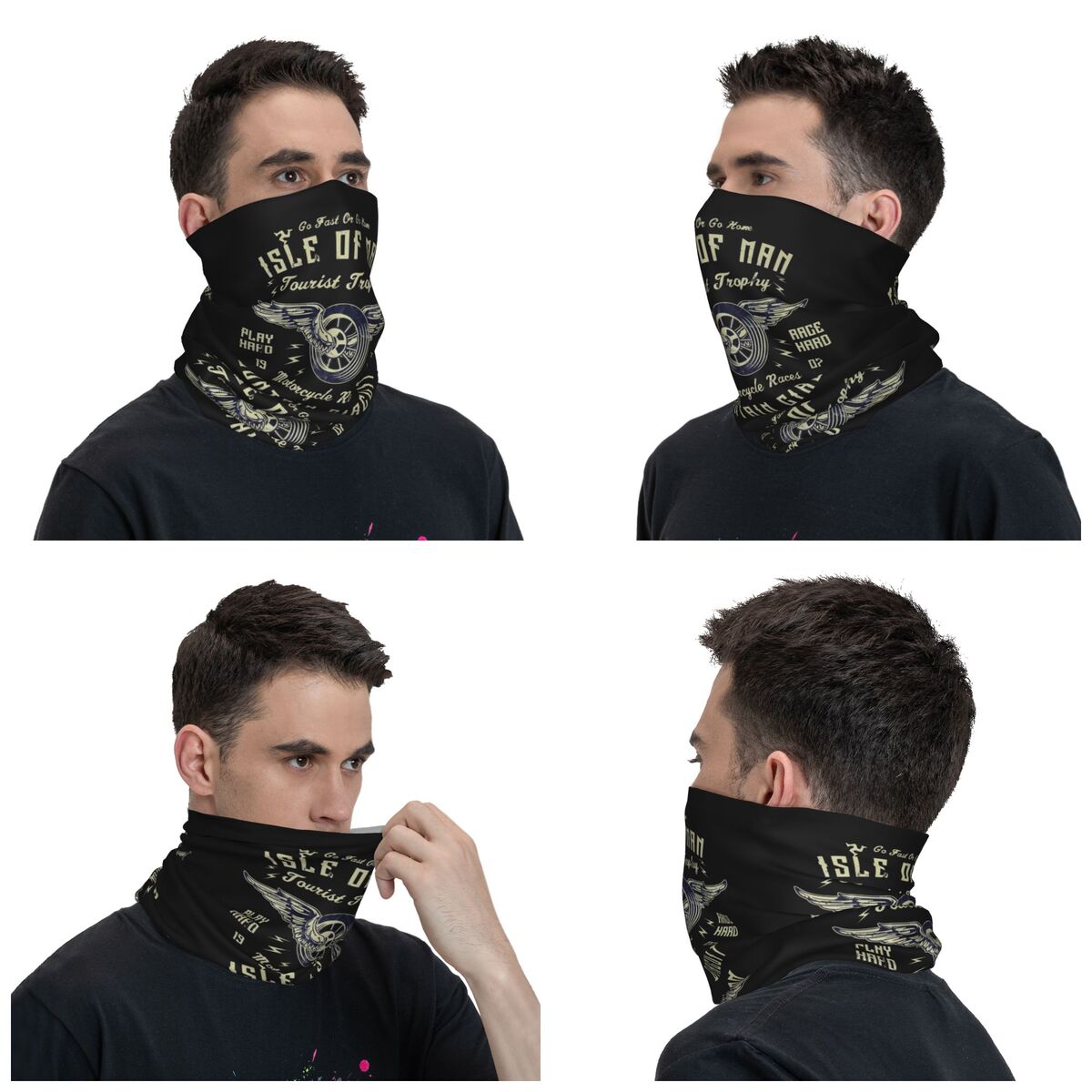 Isle Of Man syal masker Balacl - Vintage Fashion Wheel ulasan dan harga