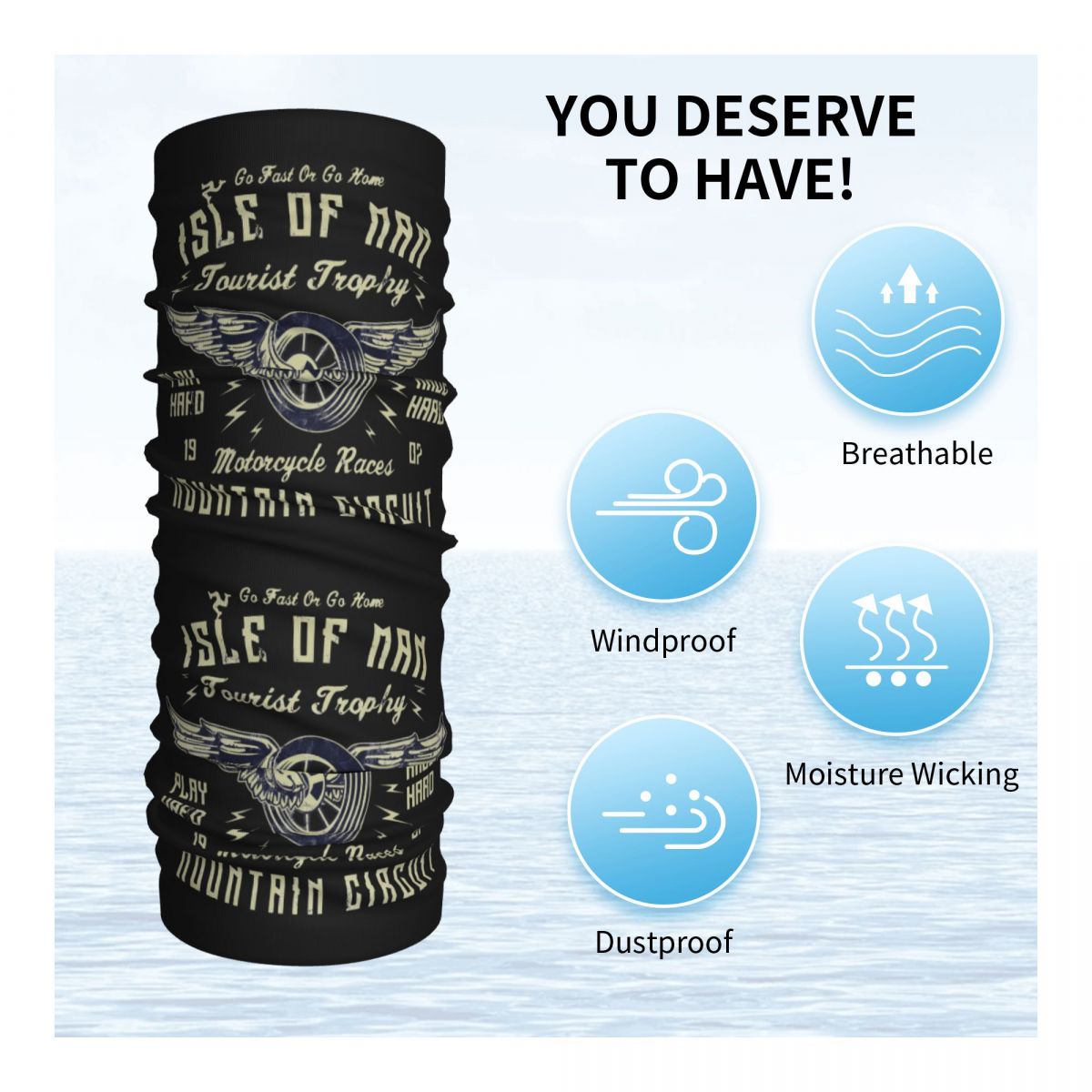 Isle Of Man syal masker Balacl - Vintage Fashion Wheel ulasan dan harga