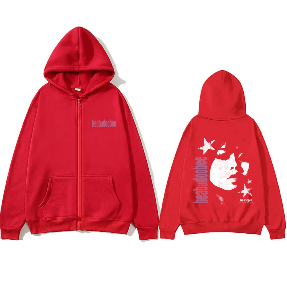 Beabadoobee Hoodie Ritsleting  - Vintage Fashion Pop Up ulasan dan harga