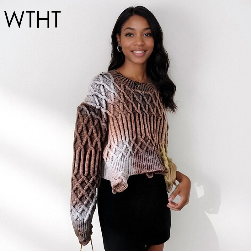 WTHT Sweater Rajut Longgar Wan - Vintage Fashion Influencers ulasan dan harga
