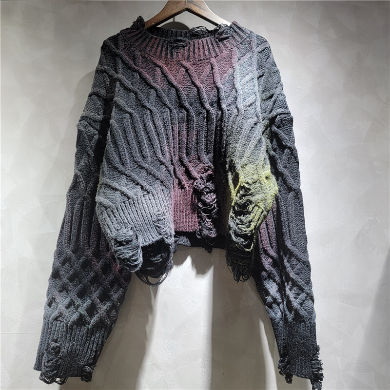 WTHT Sweater Rajut Longgar Wan - Vintage Fashion Influencers ulasan dan harga
