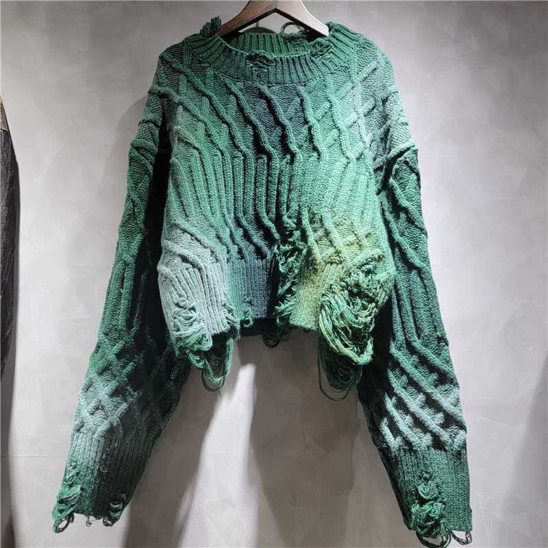 WTHT Sweater Rajut Longgar Wan - Vintage Fashion Influencers ulasan dan harga