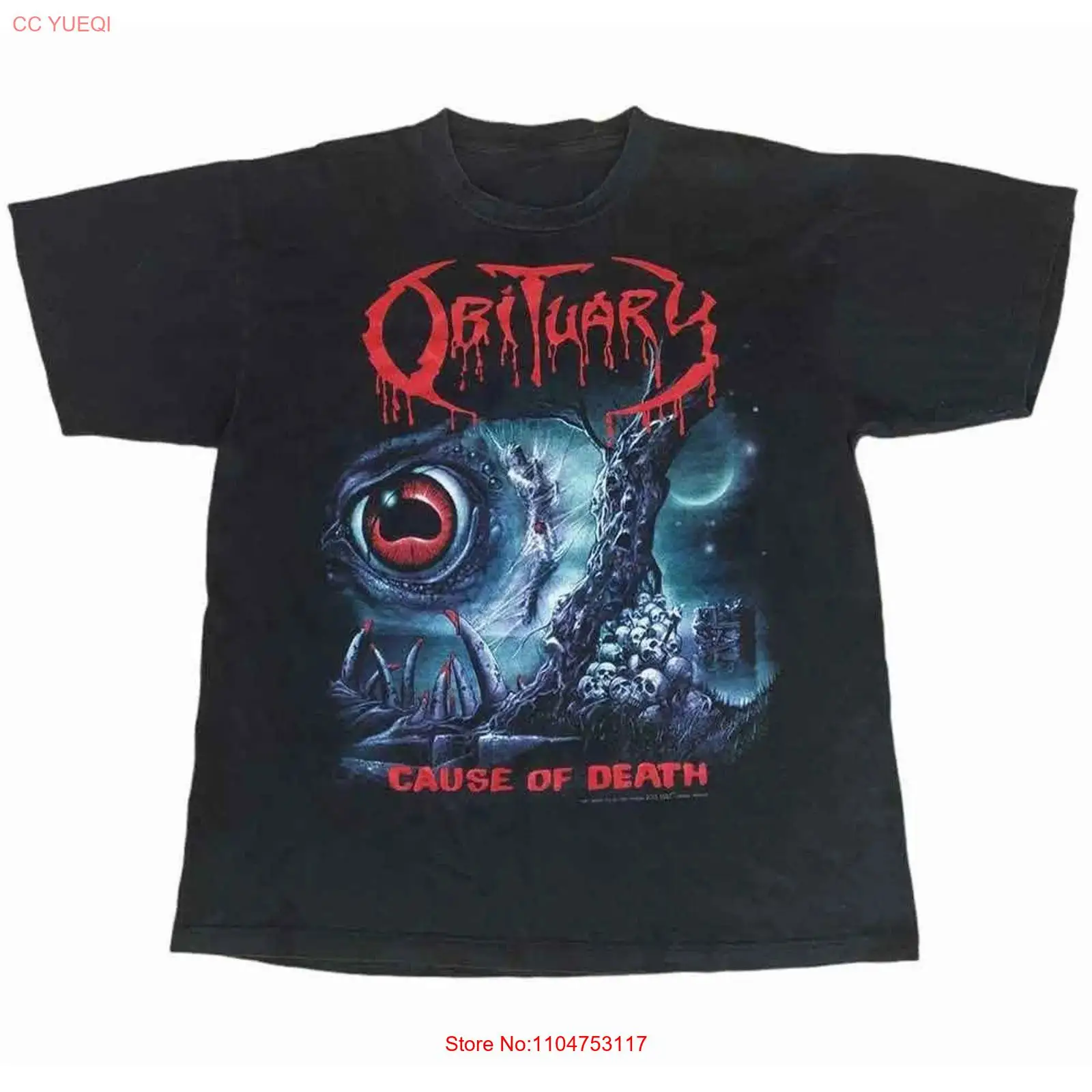 Kaos Band Death Metal Amerika  - Vintage Fashion Obituaries ulasan dan harga