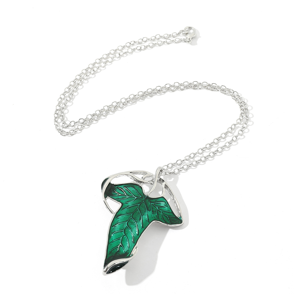 Kalung Liontin Daun Hijau Vint - Vintage Fashion Online ulasan dan harga