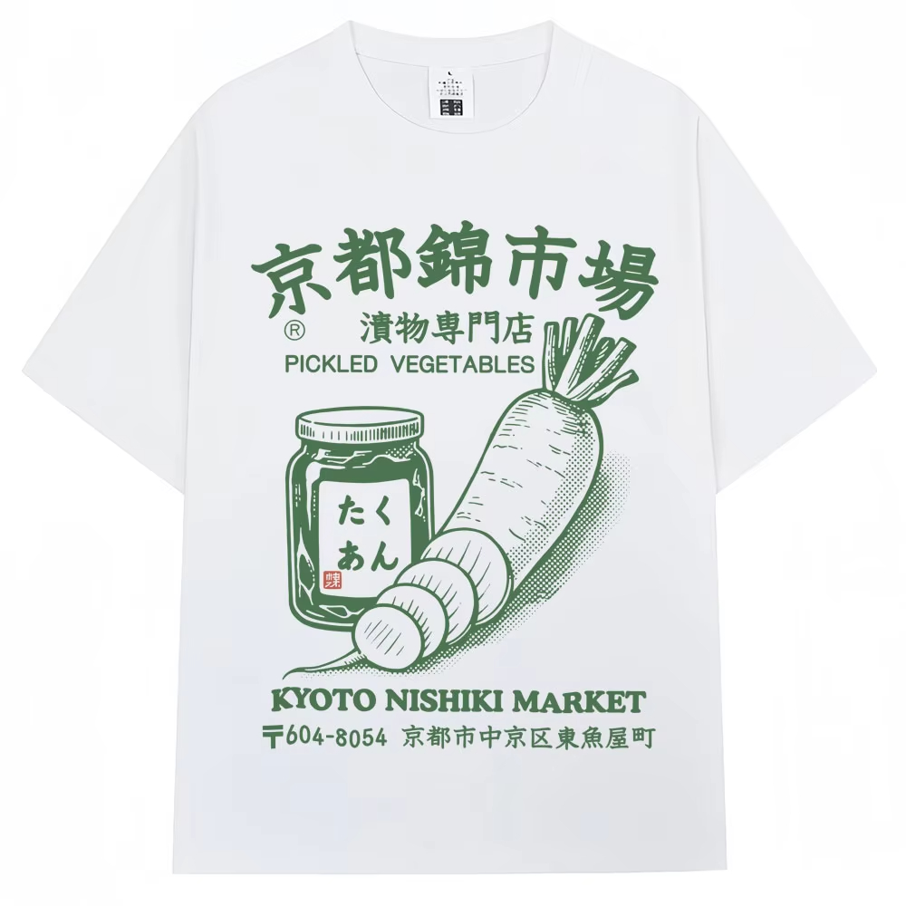 Kaus Gambar Pasar Kyoto Nishik - Vintage Fashion Kyoto ulasan dan harga
