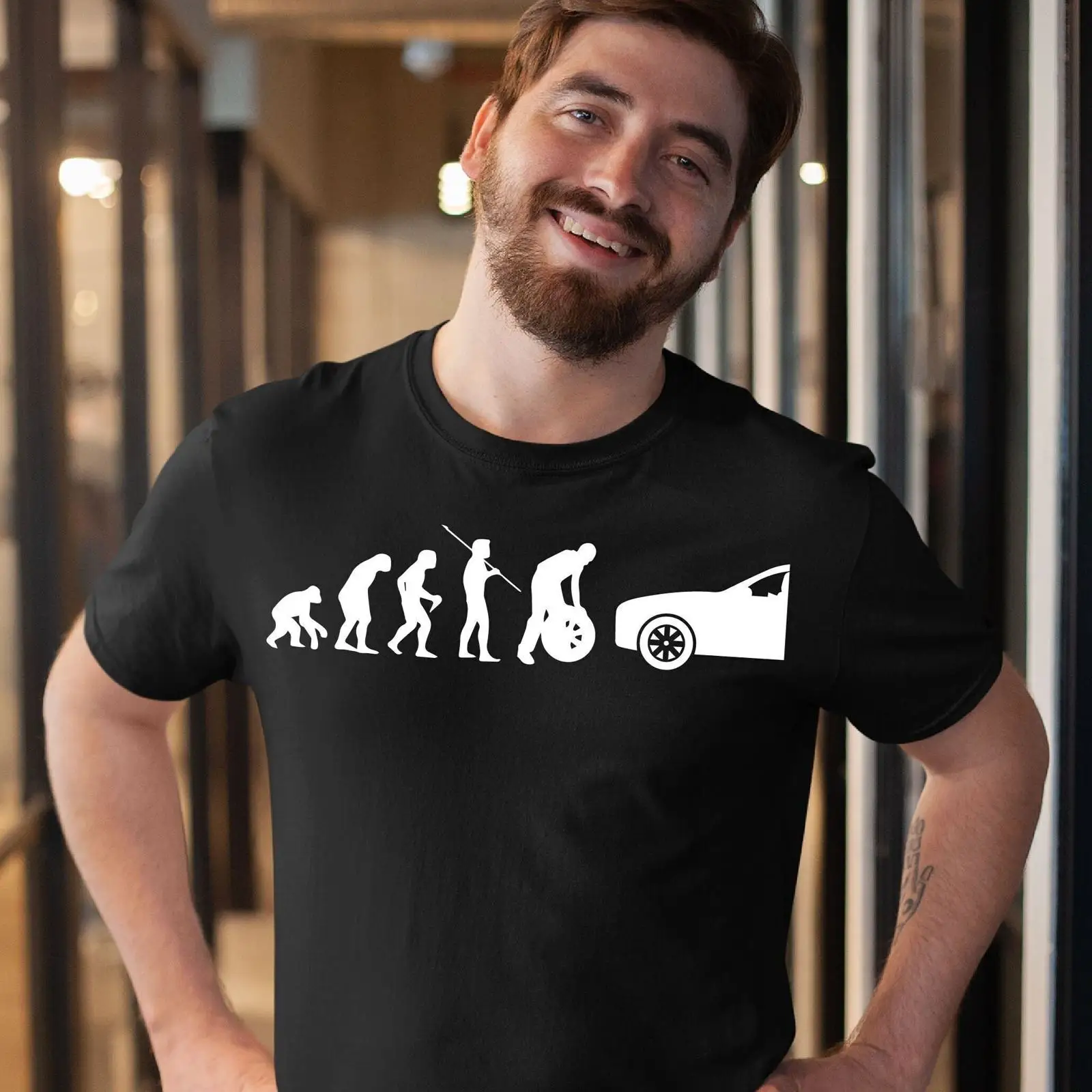 Kaos Funny Tire Guy Evolution  - Vintage Fashion Wheel ulasan dan harga