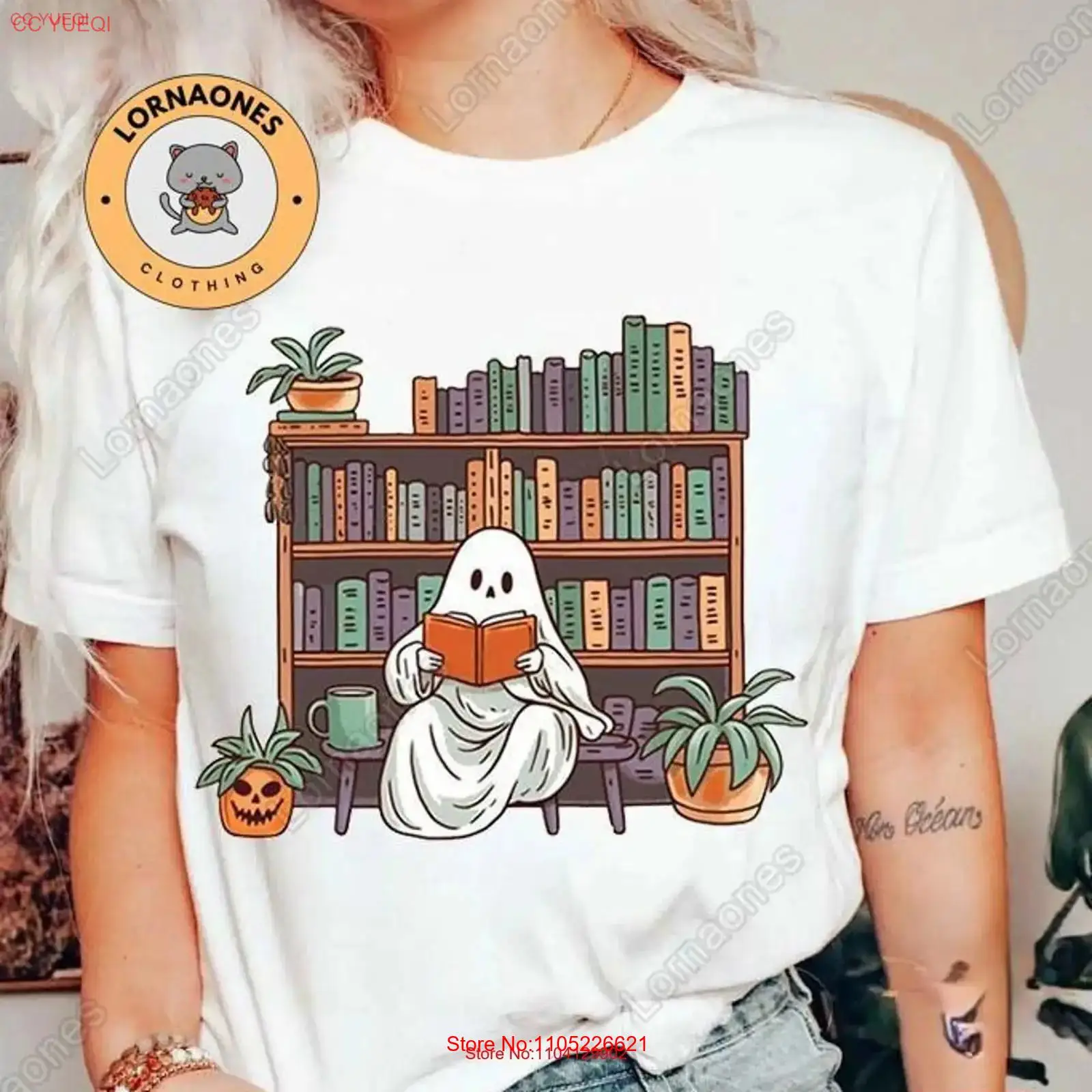 Kaus Halloween GhosT Reading L - Vintage Fashion Library ulasan dan harga