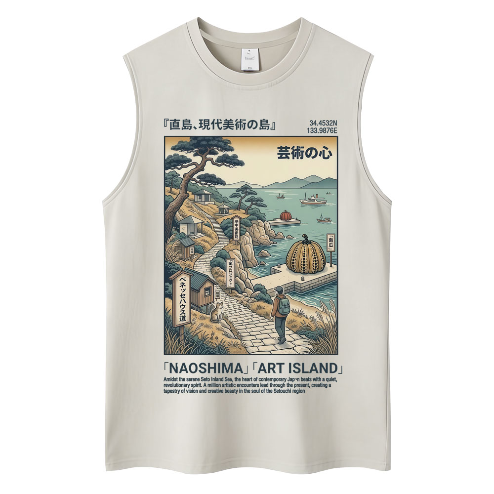 Tank Top Grafis Kyoto Gaya Jep - Vintage Fashion Kyoto ulasan dan harga