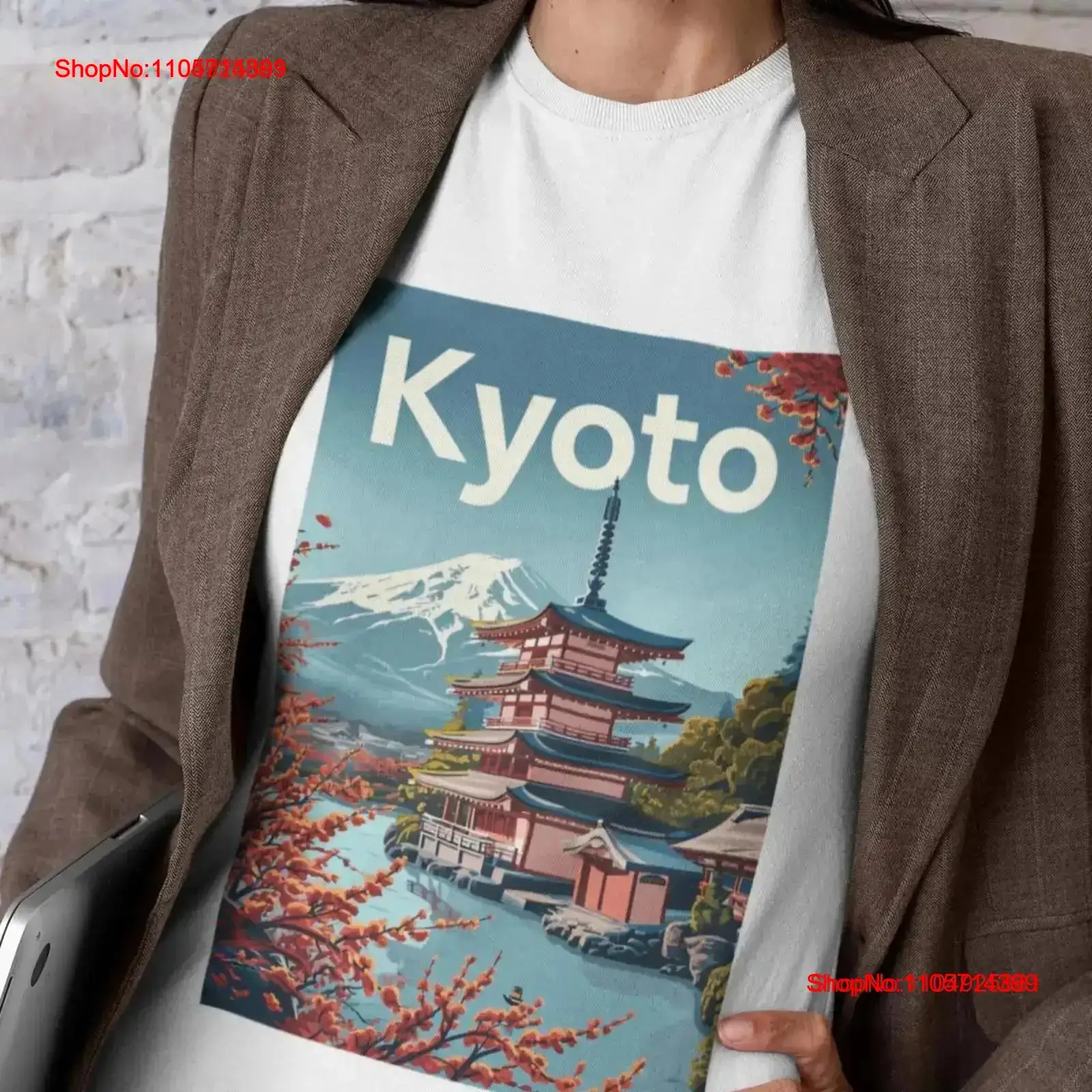 Kaos Kyoto Vintage Cetak Poste - Vintage Fashion Kyoto ulasan dan harga
