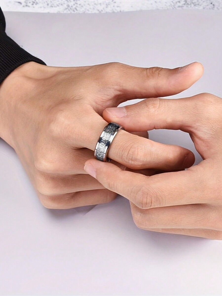 1 Buah Cincin Baja Tahan Karat - Vintage Fashion Wheel ulasan dan harga