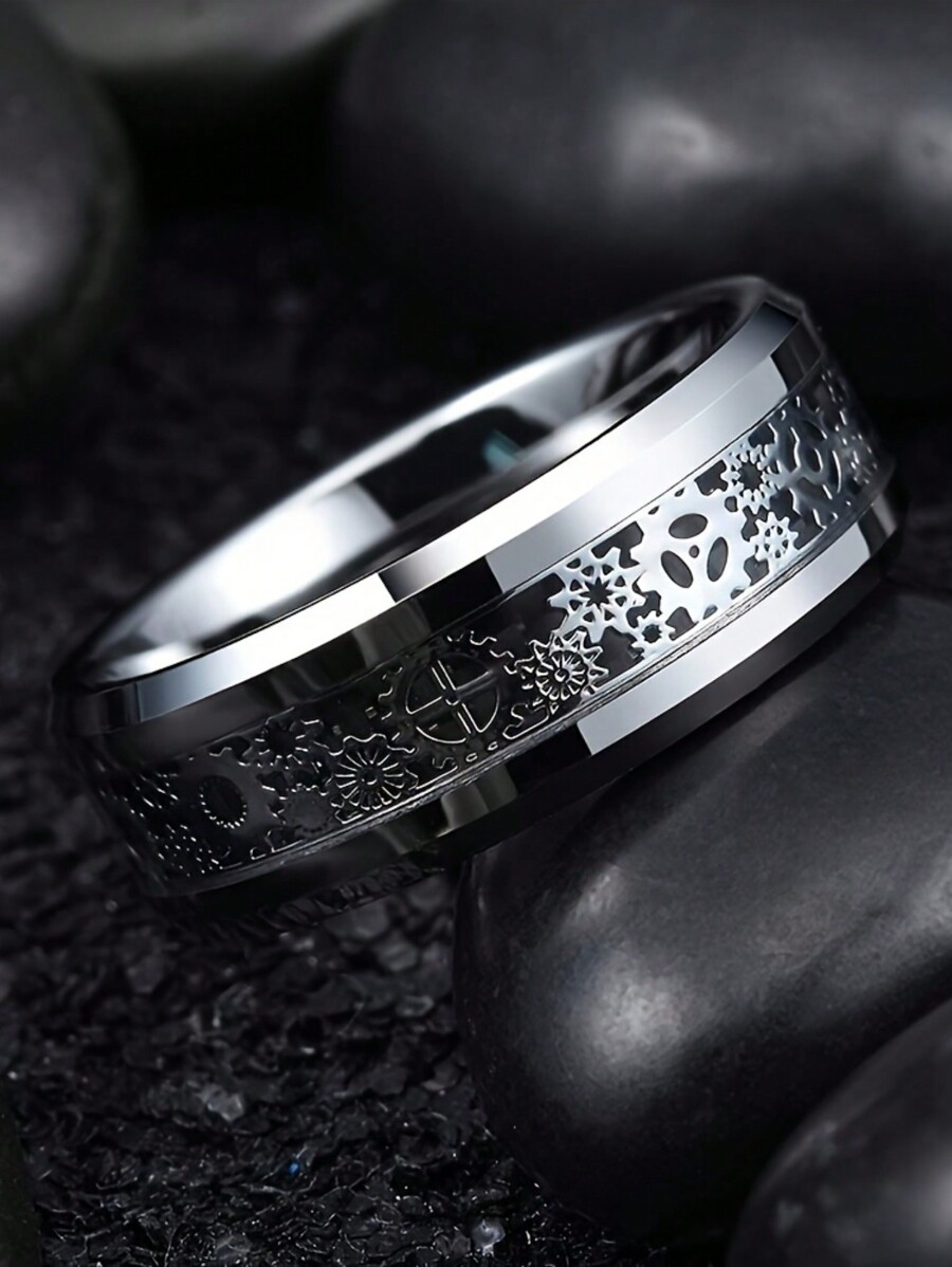 1 Buah Cincin Baja Tahan Karat - Vintage Fashion Wheel ulasan dan harga