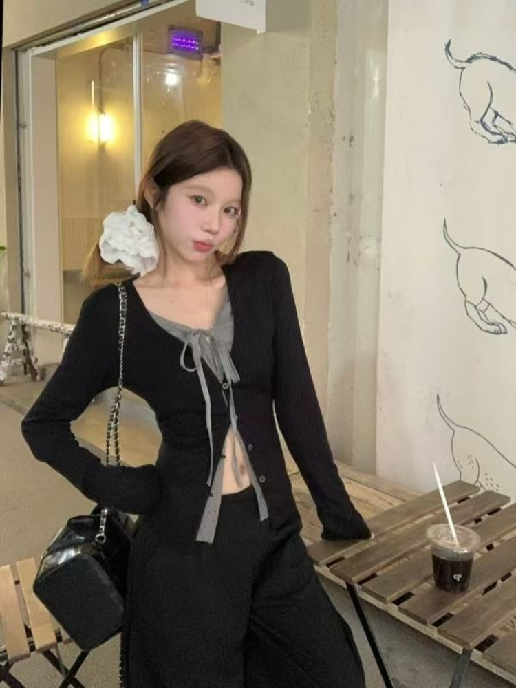 Kardigan V-Neck Wanita Model V - Vintage Fashion Hong Kong ulasan dan harga