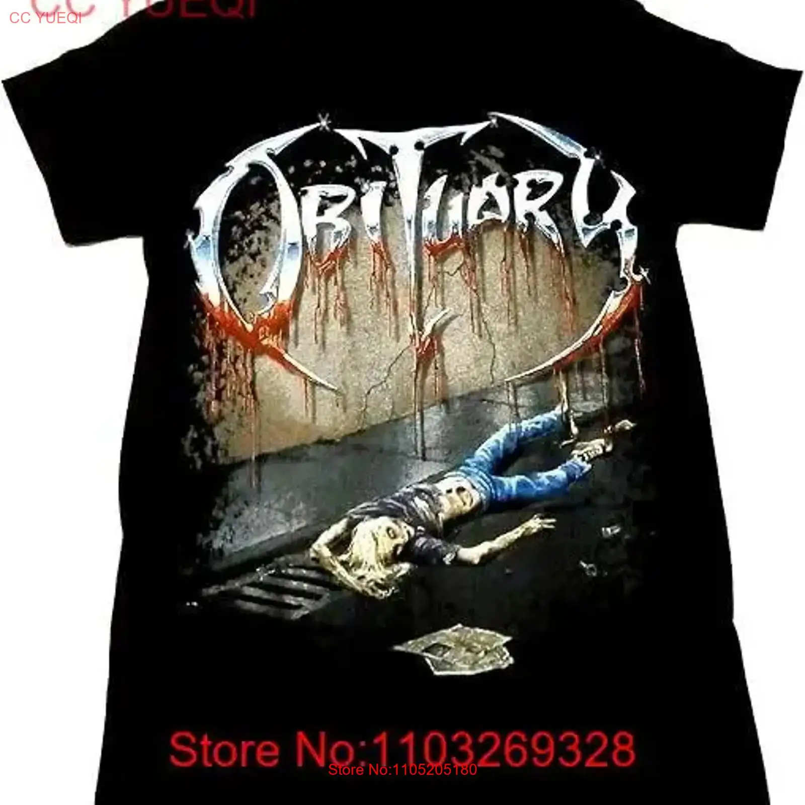 Kaus Vtg OBITUARY Band Ukuran  - Vintage Fashion Obituaries ulasan dan harga
