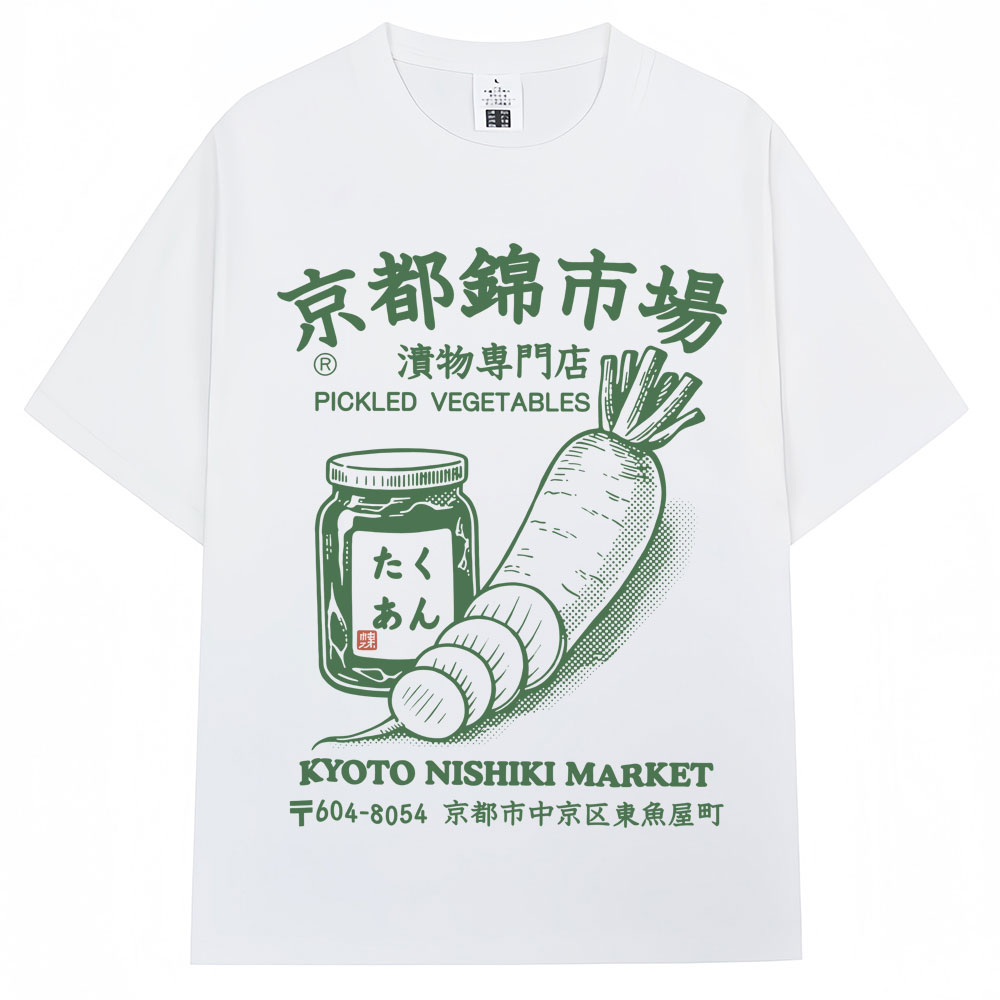 Kaus Gambar Pasar Kyoto Nishik - Vintage Fashion Kyoto ulasan dan harga