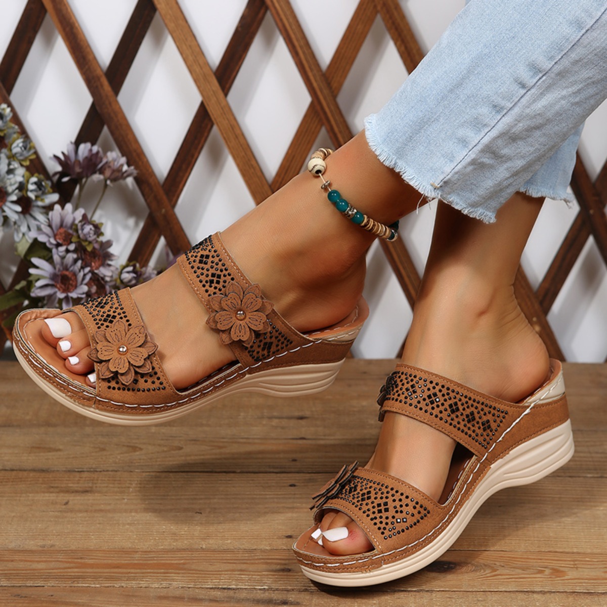 Sandal Wedges Wanita Musim Pan - Vintage Fashion Online ulasan dan harga