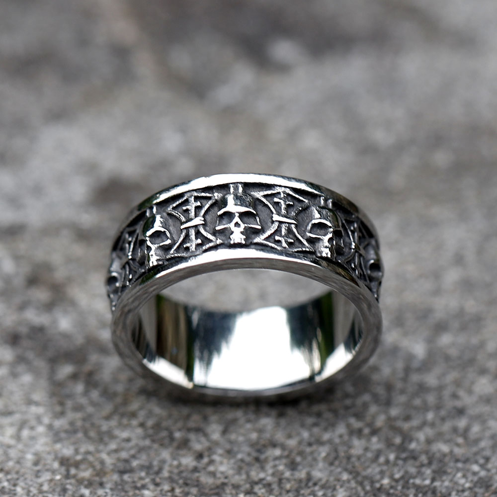 Cincin tengkorak 316L besi tah - Vintage Fashion Guide ulasan dan harga