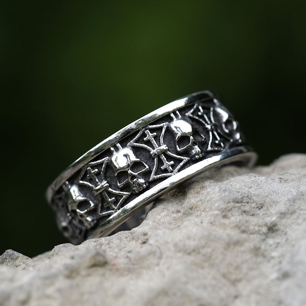 Cincin tengkorak 316L besi tah - Vintage Fashion Guide ulasan dan harga
