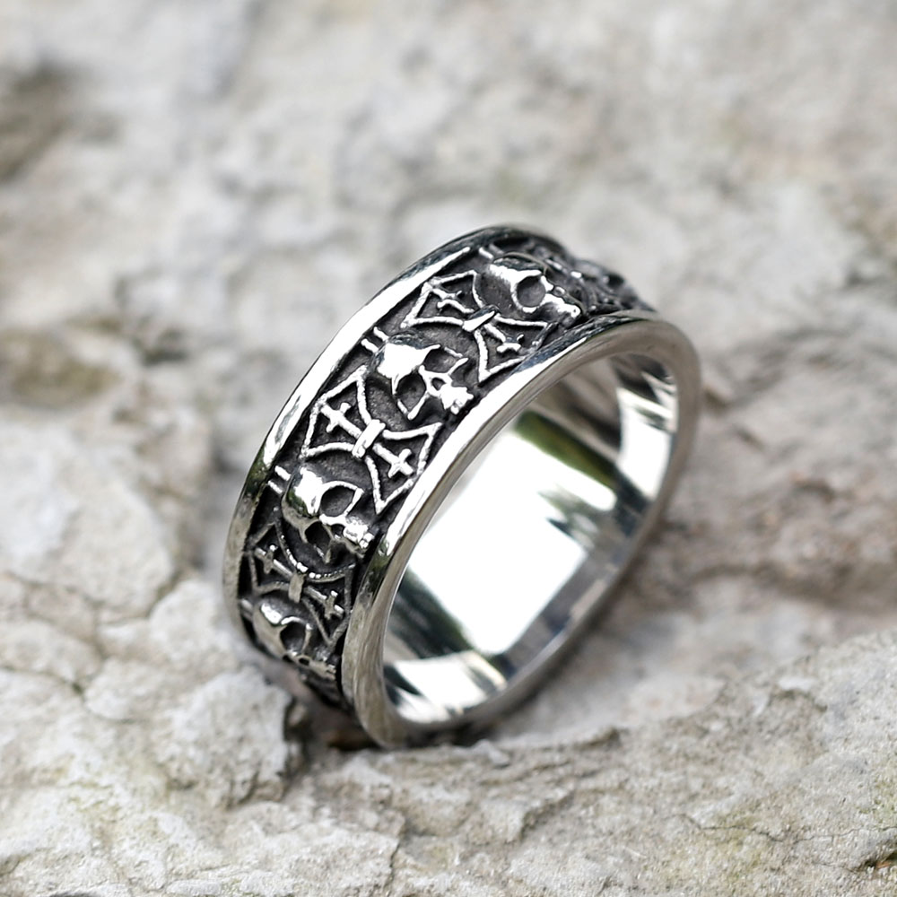 Cincin tengkorak 316L besi tah - Vintage Fashion Guide ulasan dan harga